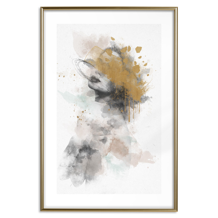 Poster Gilded Sigh - Watercolor Female Act Intertwined With Gold 144545 additionalImage 23