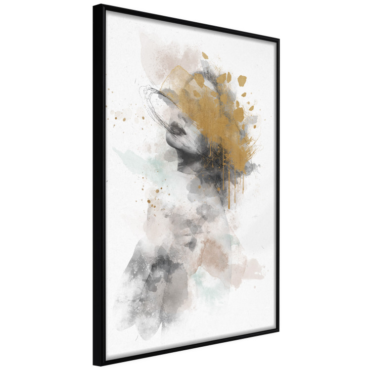 Poster Gilded Sigh - Watercolor Female Act Intertwined With Gold 144545 additionalImage 2