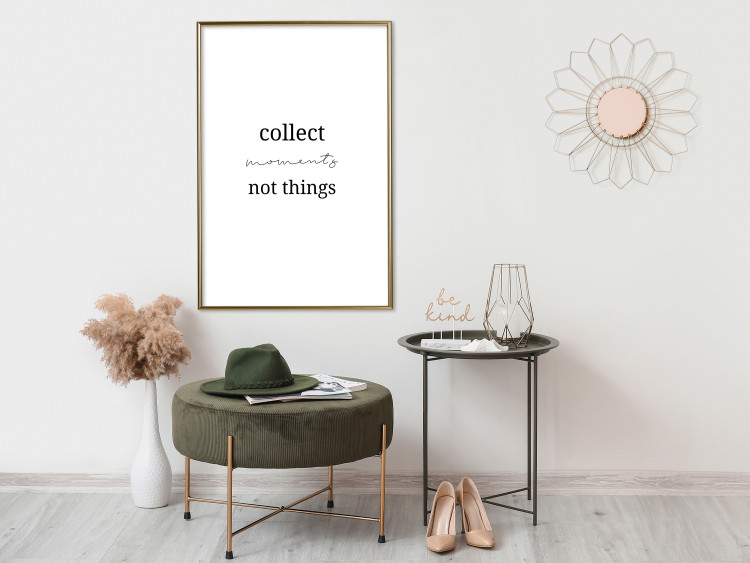 Wall Poster Collect Moments Not Things - Minimalist Typography on a White Background 146145 additionalImage 15