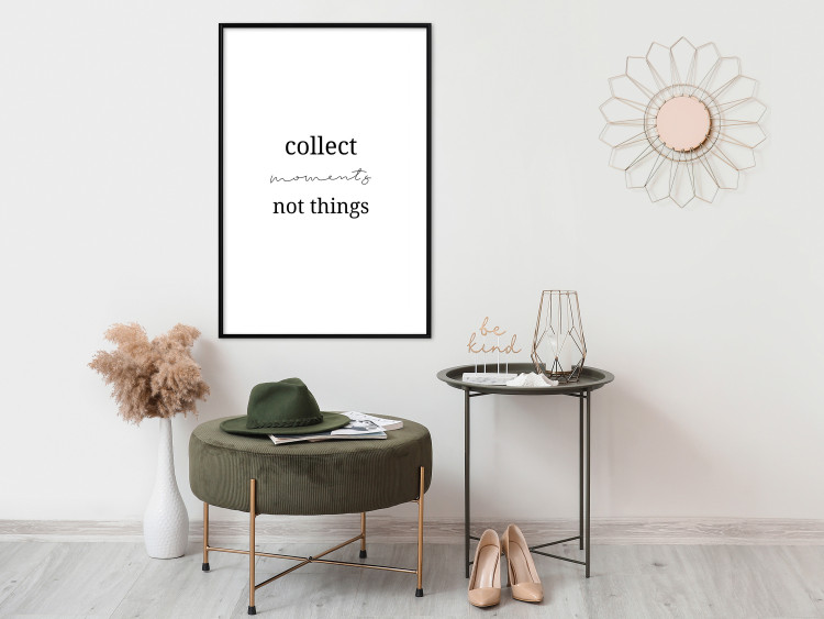 Wall Poster Collect Moments Not Things - Minimalist Typography on a White Background 146145 additionalImage 16