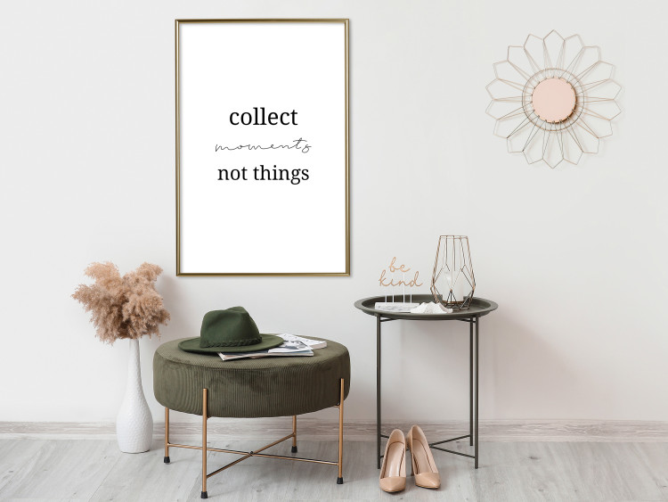 Wall Poster Collect Moments Not Things - Minimalist Typography on a White Background 146145 additionalImage 14