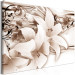 Canvas Art Print Sepia Lilies - Delicate Flowers With an Organic Ornament 148445 additionalThumb 2