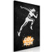Canvas Running Woman (1-piece) - motivational caption on a black background 149245 additionalThumb 2