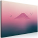 Canvas Mount Fuji - Moody Landscape in the Morning Fog and Birds Flying 149845 additionalThumb 2
