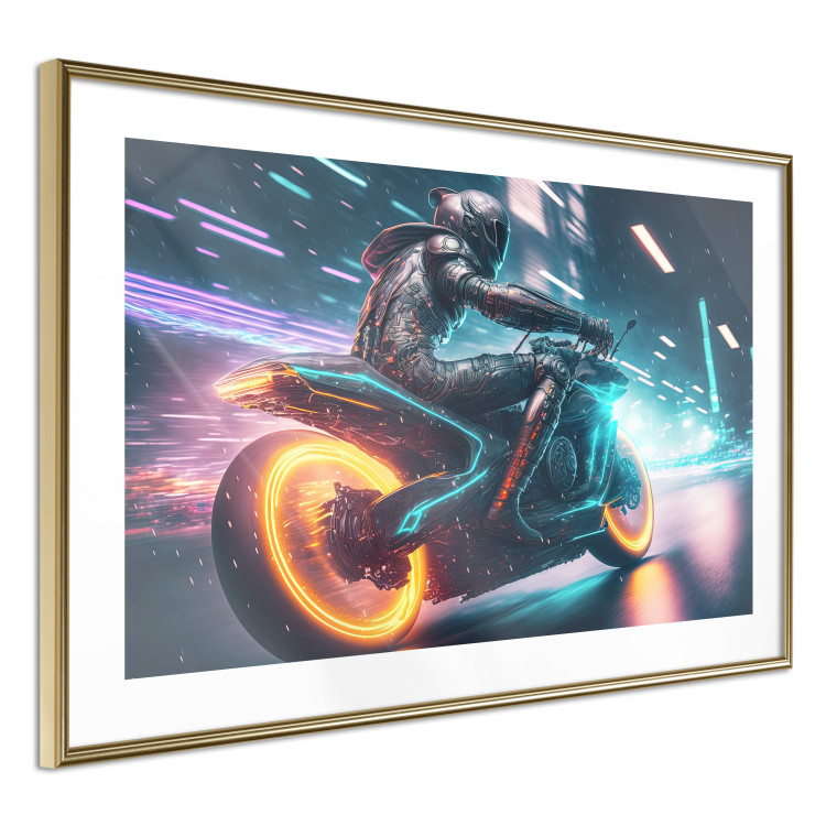 Poster Night Race - Speeding Motorcycle in the City Light 150645 additionalImage 8
