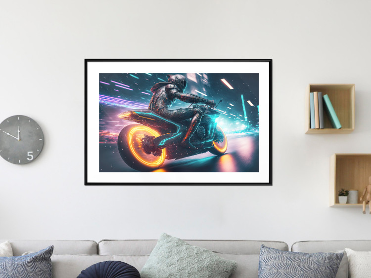 Poster Night Race - Speeding Motorcycle in the City Light 150645 additionalImage 13