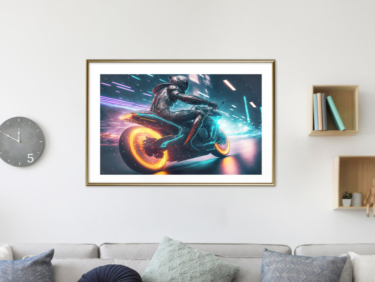 Poster Night Race - Speeding Motorcycle in the City Light 150645 additionalImage 14