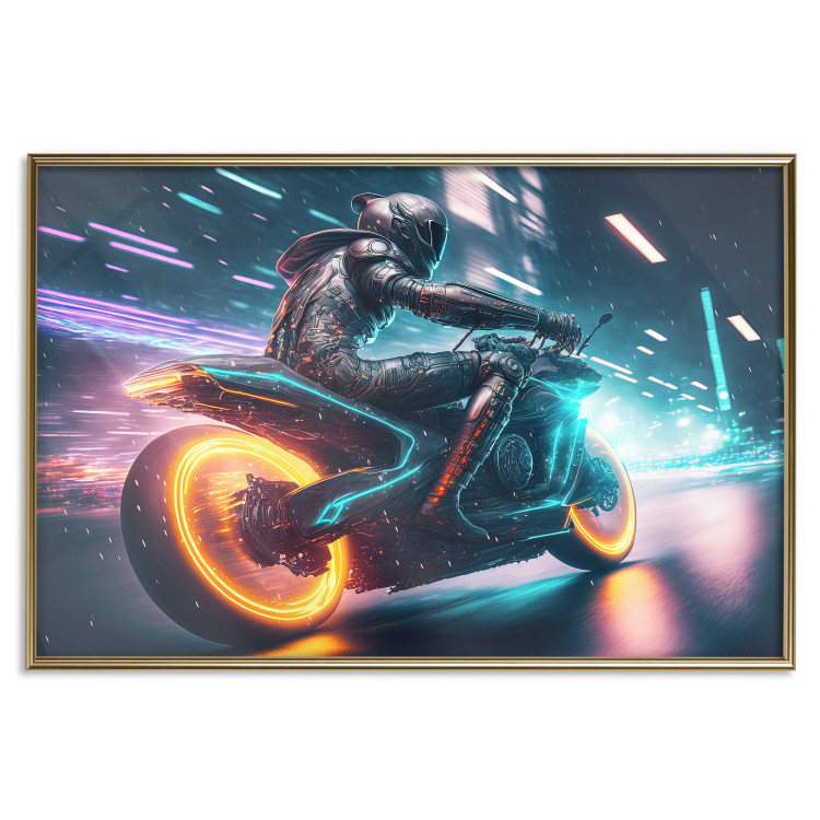 Poster Night Race - Speeding Motorcycle in the City Light 150645 additionalImage 18