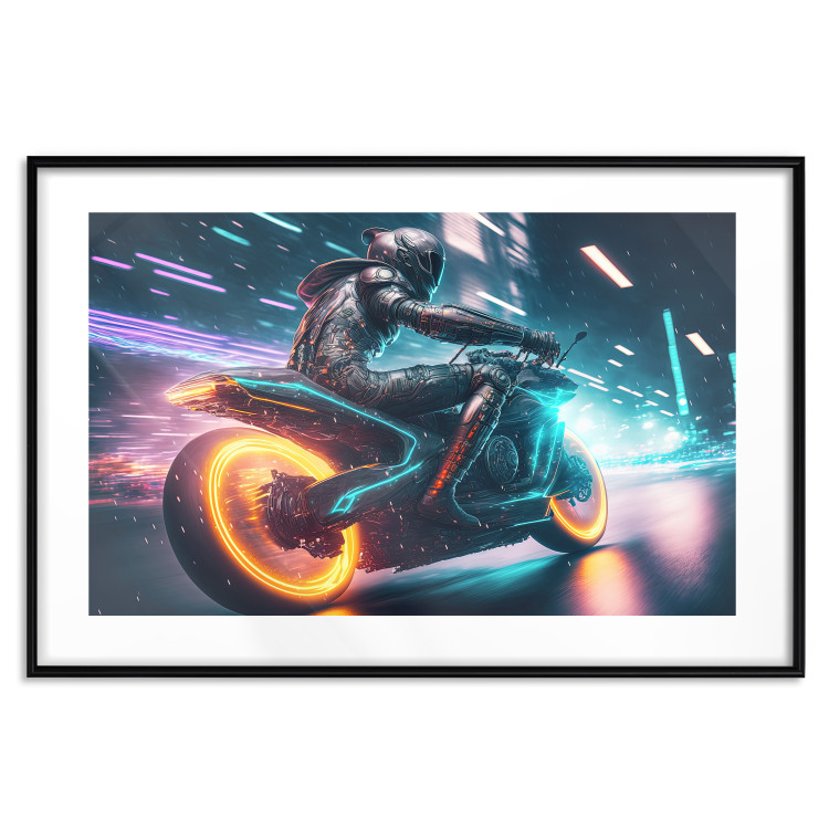 Poster Night Race - Speeding Motorcycle in the City Light 150645 additionalImage 19