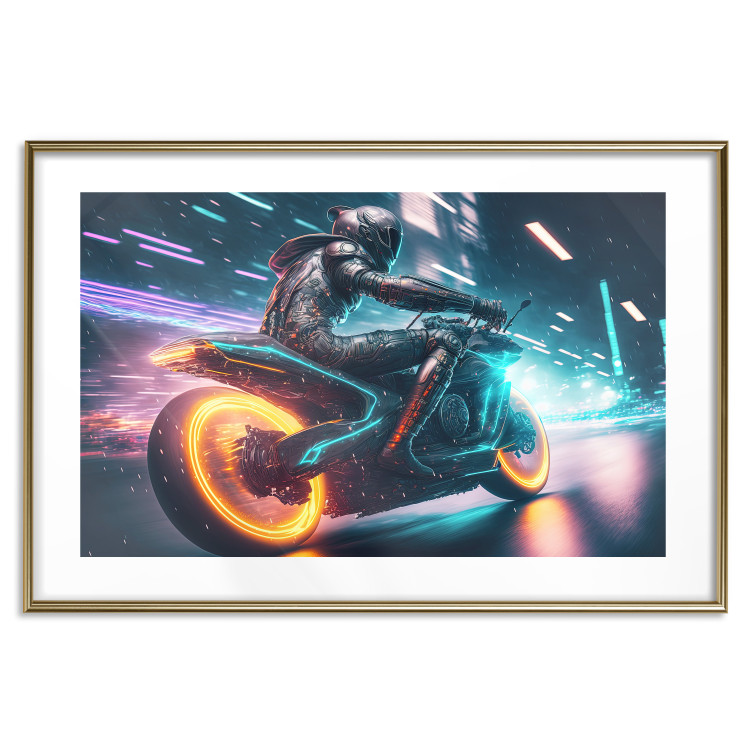 Poster Night Race - Speeding Motorcycle in the City Light 150645 additionalImage 20