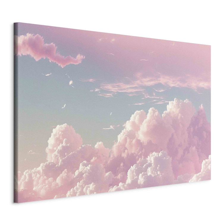Canvas Sky Landscape - Subtle Pink Clouds on the Blue Horizon 151245 additionalImage 2