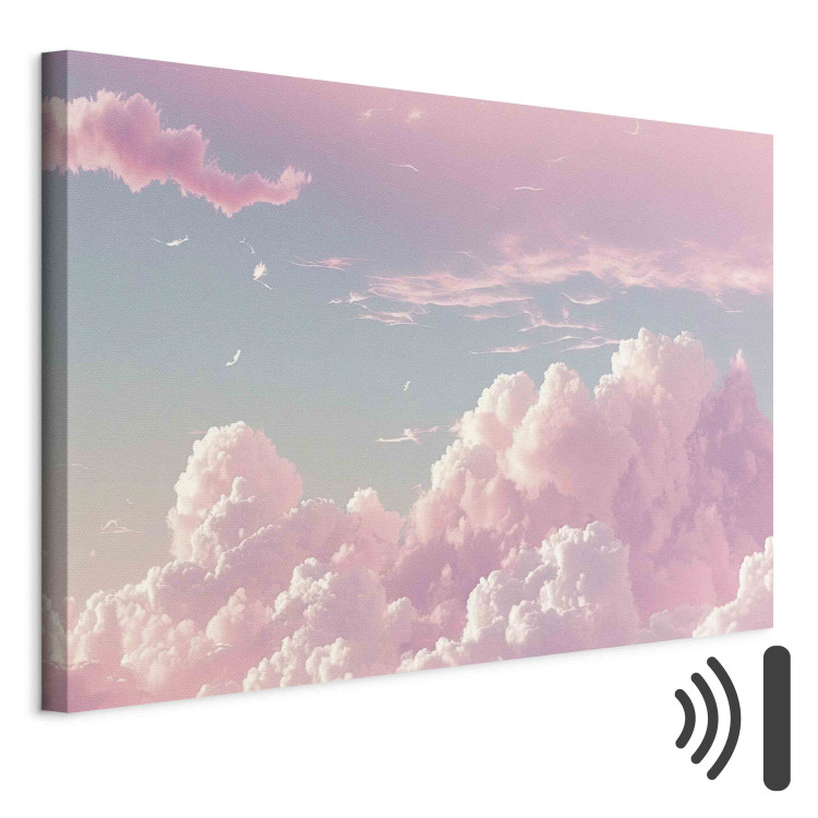 Canvas Sky Landscape - Subtle Pink Clouds on the Blue Horizon 151245 additionalImage 8
