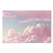 Canvas Sky Landscape - Subtle Pink Clouds on the Blue Horizon 151245