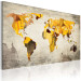 Canvas Print Sunny Continents (1-part) - world map painted with watercolors 55245 additionalThumb 2