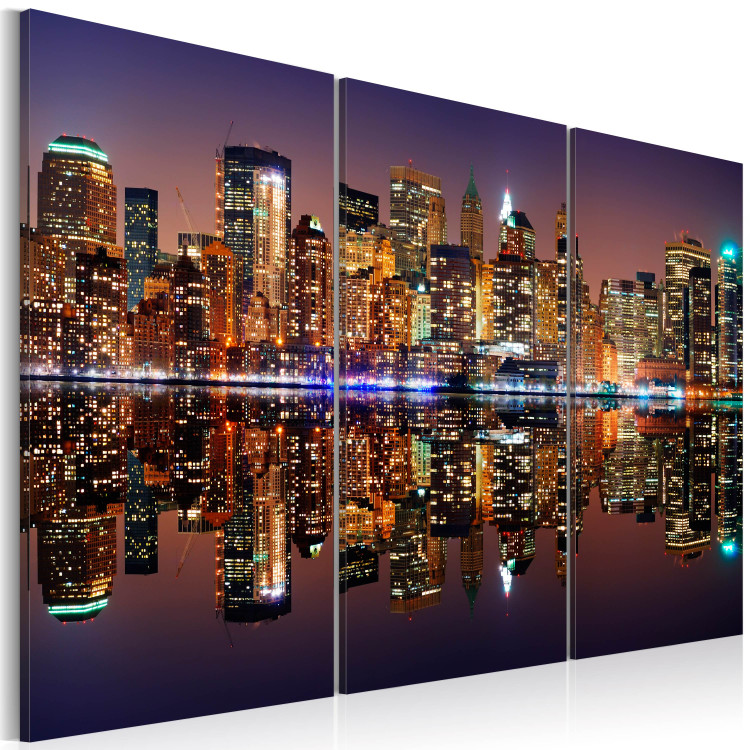 Canvas Print New York water reflection 58345 additionalImage 2