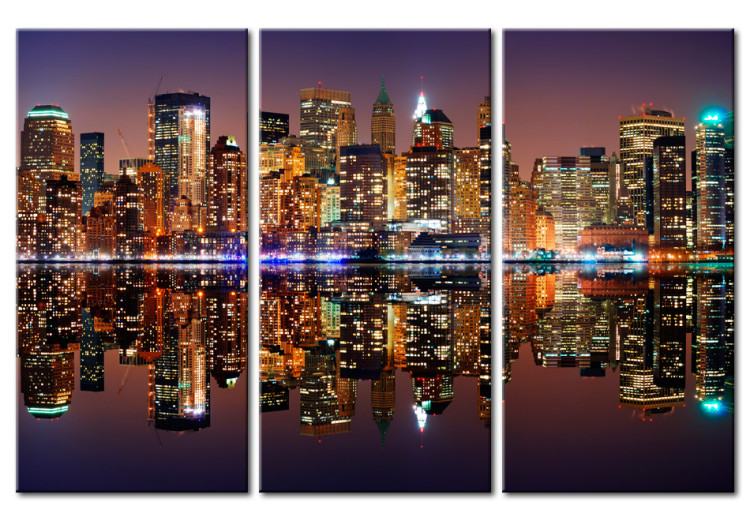 Canvas Print New York water reflection 58345