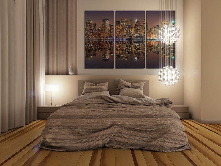 Canvas Print New York water reflection 58345 additionalImage 3