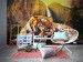 Wall Mural Tranquility of Nature - beautiful tiger lying on rocks by a waterfall 59745