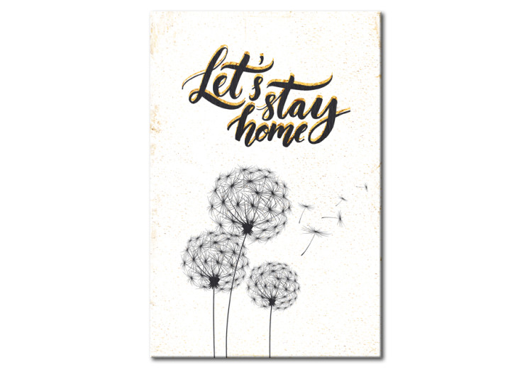 Canvas Art Print My Home: Let's stay home 76945