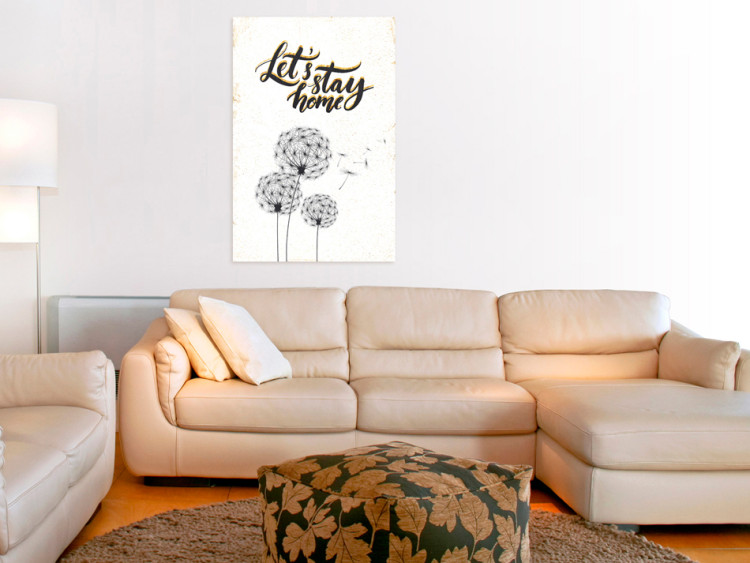 Canvas Art Print My Home: Let's stay home 76945 additionalImage 3