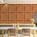 Modern Wallpaper Peach mosaic 89245 additionalThumb 8