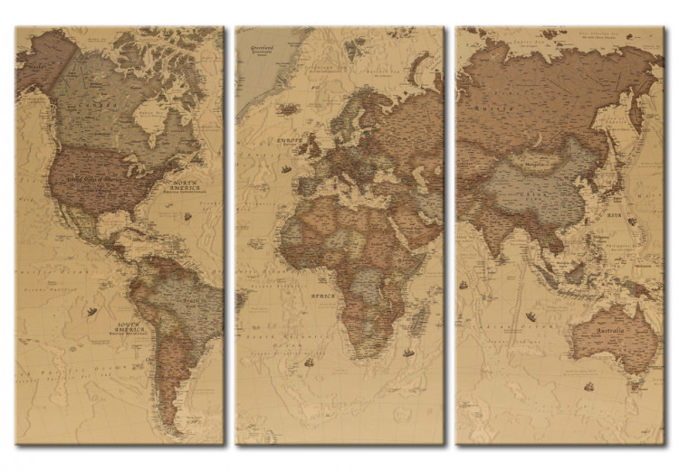 Canvas Print Stylish World Map 95945