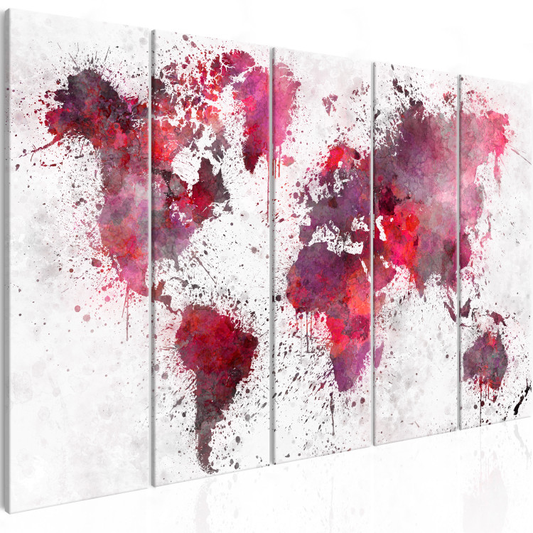 Canvas Print Bloody Map (5 Parts) Narrow 107555 additionalImage 2