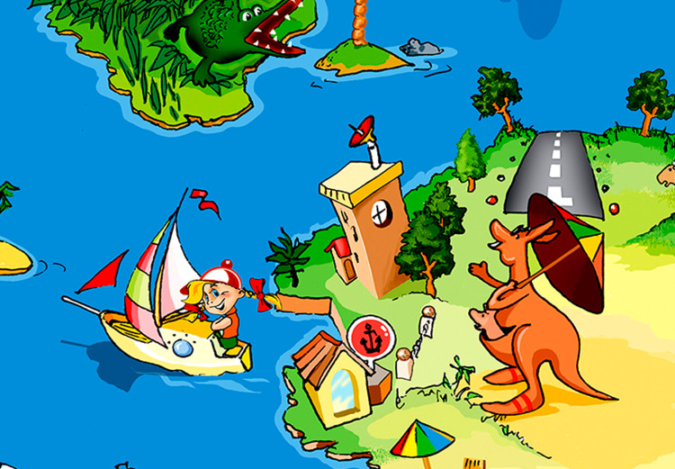 Canvas Print Children's Map (1-part) Wide - World Map Kids Version 107855 additionalImage 4