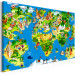 Canvas Print Children's Map (1-part) Wide - World Map Kids Version 107855 additionalThumb 2