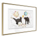 Wall Poster Cat quarrel - animals and comic elements on a background with ornaments 114355 additionalThumb 6