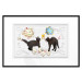 Wall Poster Cat quarrel - animals and comic elements on a background with ornaments 114355 additionalThumb 15