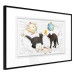 Wall Poster Cat quarrel - animals and comic elements on a background with ornaments 114355 additionalThumb 11