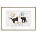 Wall Poster Cat quarrel - animals and comic elements on a background with ornaments 114355 additionalThumb 14