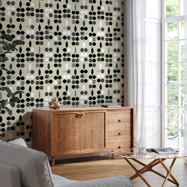 Modern Wallpaper Black and White Dots 114655