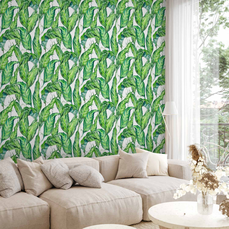 Modern Wallpaper Long Leaves 114755