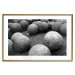 Wall Poster Stone balls - black and white composition with stones on dark soil 115055 additionalThumb 14