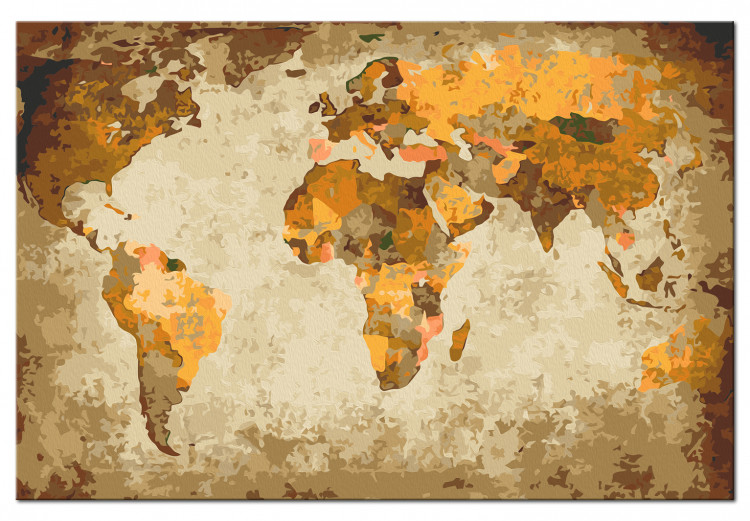 Paint by number Brown World Map 116755 additionalImage 6