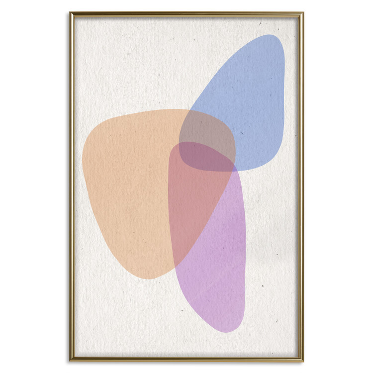 Poster Common Part - abstraction in beige with colorful irregular forms 116955 additionalImage 20