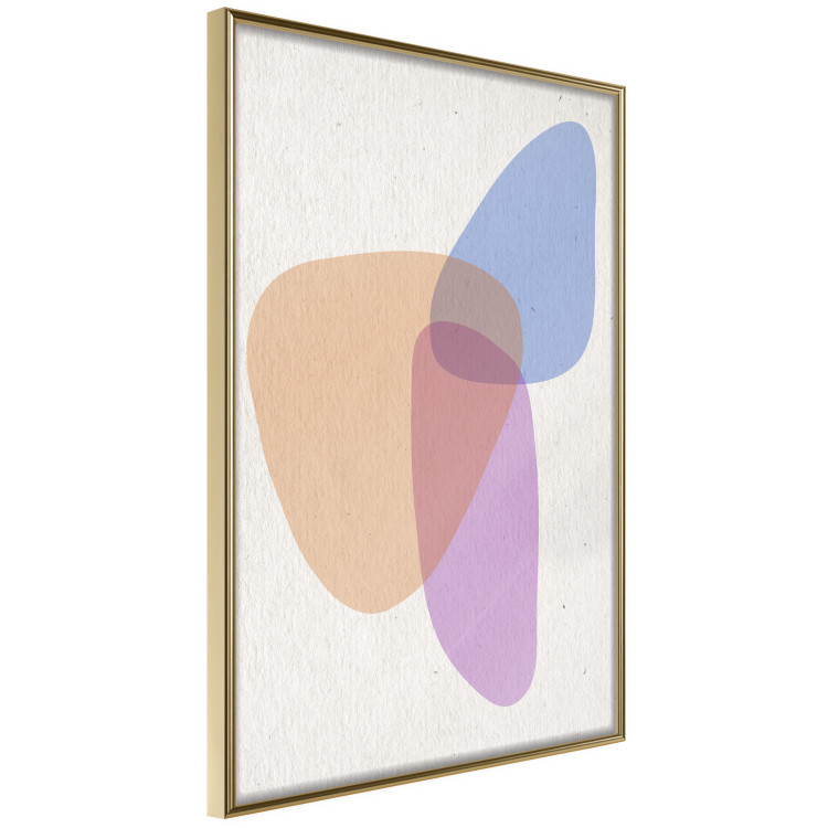 Poster Common Part - abstraction in beige with colorful irregular forms 116955 additionalImage 12