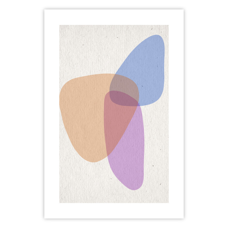 Poster Common Part - abstraction in beige with colorful irregular forms 116955 additionalImage 19