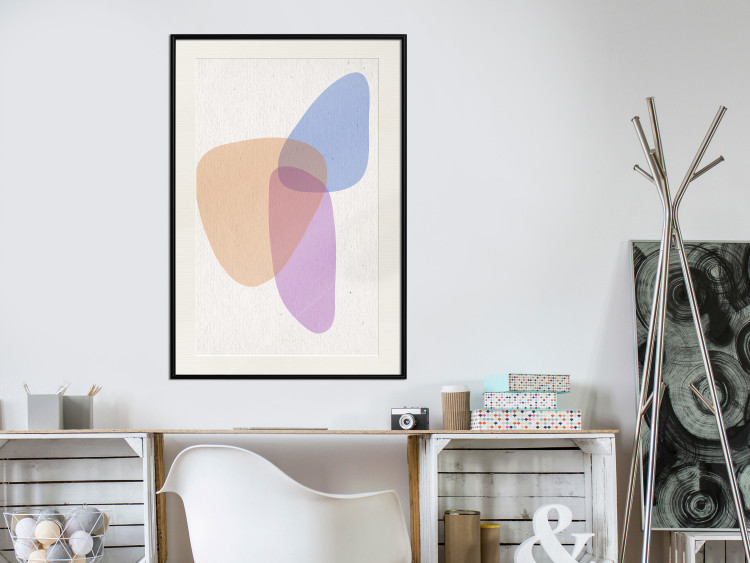 Poster Common Part - abstraction in beige with colorful irregular forms 116955 additionalImage 22