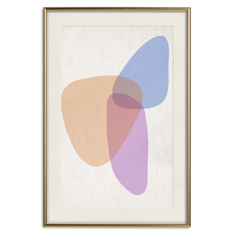 Poster Common Part - abstraction in beige with colorful irregular forms 116955 additionalImage 19
