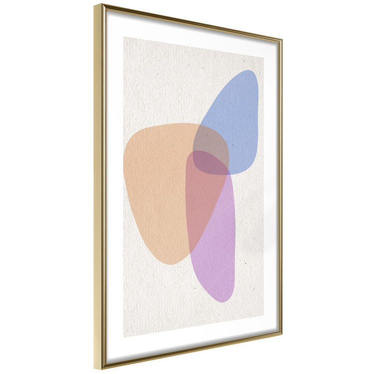 Poster Common Part - abstraction in beige with colorful irregular forms 116955 additionalImage 6