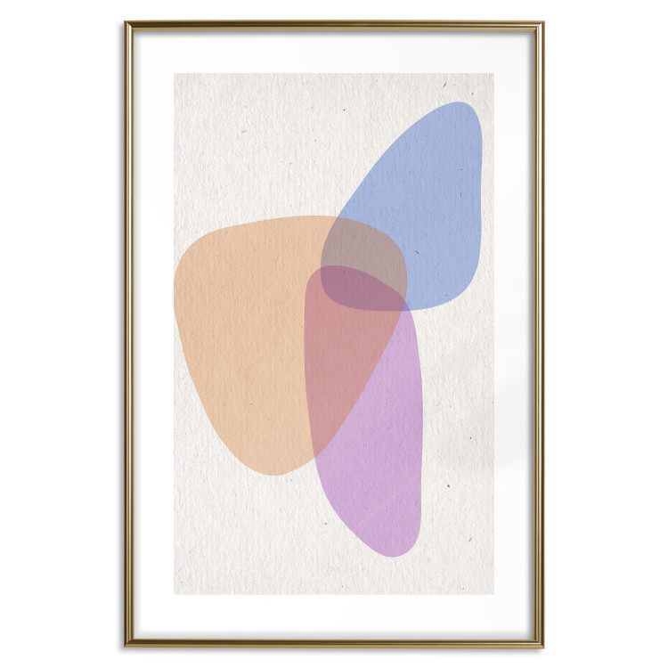 Poster Common Part - abstraction in beige with colorful irregular forms 116955 additionalImage 16