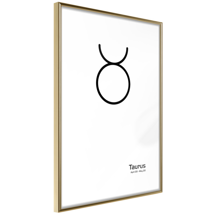 Wall Poster Taurus - minimalist black and white composition with date and zodiac sign 117055 additionalImage 8