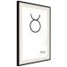 Wall Poster Taurus - minimalist black and white composition with date and zodiac sign 117055 additionalThumb 3