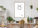 Wall Poster Taurus - minimalist black and white composition with date and zodiac sign 117055 additionalThumb 15
