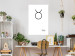 Wall Poster Taurus - minimalist black and white composition with date and zodiac sign 117055 additionalThumb 4