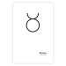 Wall Poster Taurus - minimalist black and white composition with date and zodiac sign 117055 additionalThumb 19