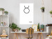 Wall Poster Taurus - minimalist black and white composition with date and zodiac sign 117055 additionalThumb 23